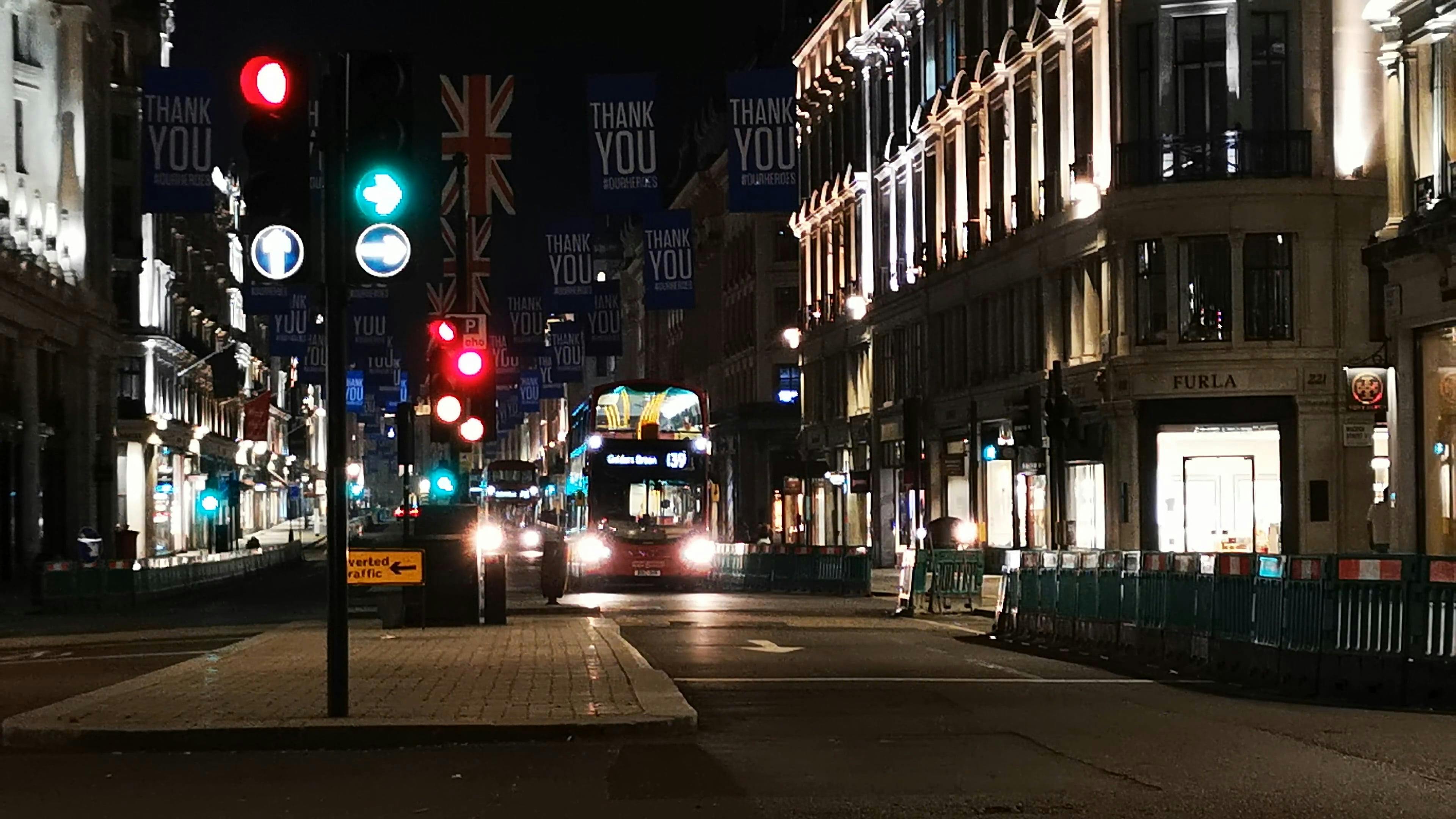 Central London During the Night · Free Stock Video