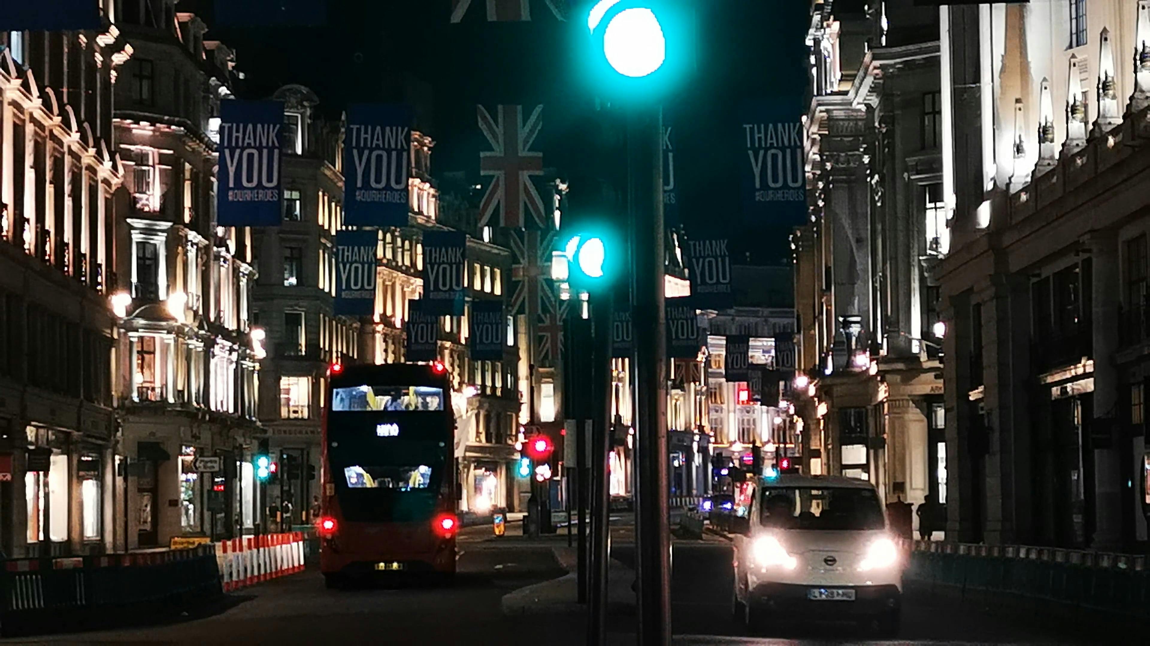 Central London During the Night · Free Stock Video