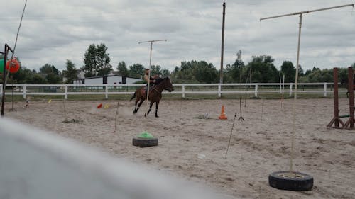 Man Riding a Horse