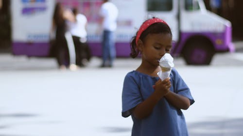 Cute Kid with Ice Cream