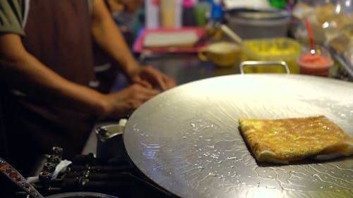 Omelet Fry on a Large Pan