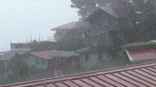Video of Heavy Rainfall from Roof Top