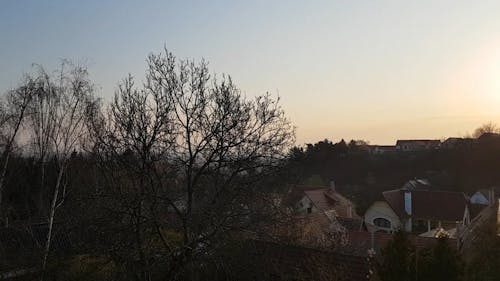 Morning Shot of the Houses in Mountains