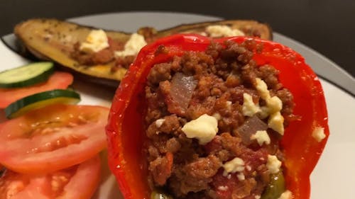 Close-Up View of Food on Plate