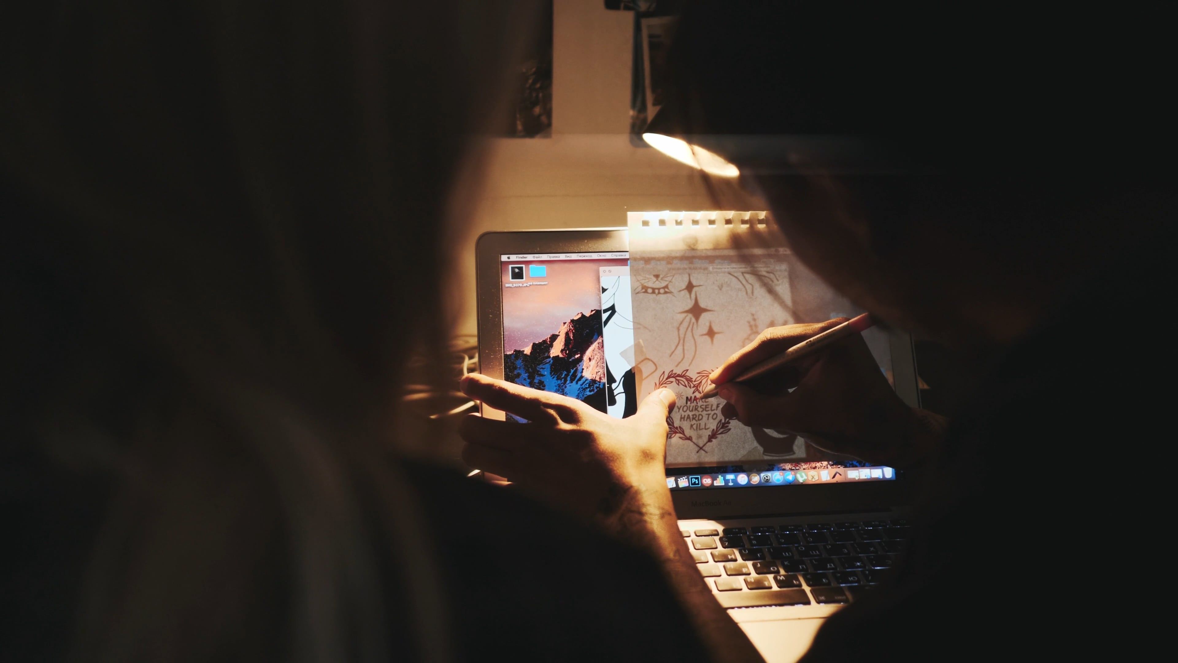 Tracing Design from a Laptop Screen Free Stock Video Footage, Royalty ...