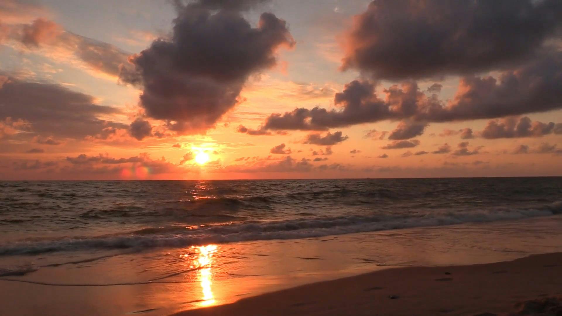 Evening View of Sea Waves Coming to the Sea Shore Free Stock Video Footage,  Royalty-Free 4K & HD Video Clip