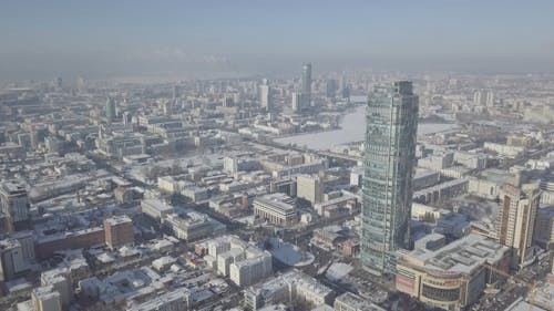 Drone Footage of a Big City