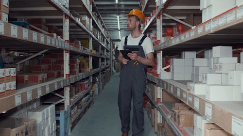 Person Working on a Warehouse