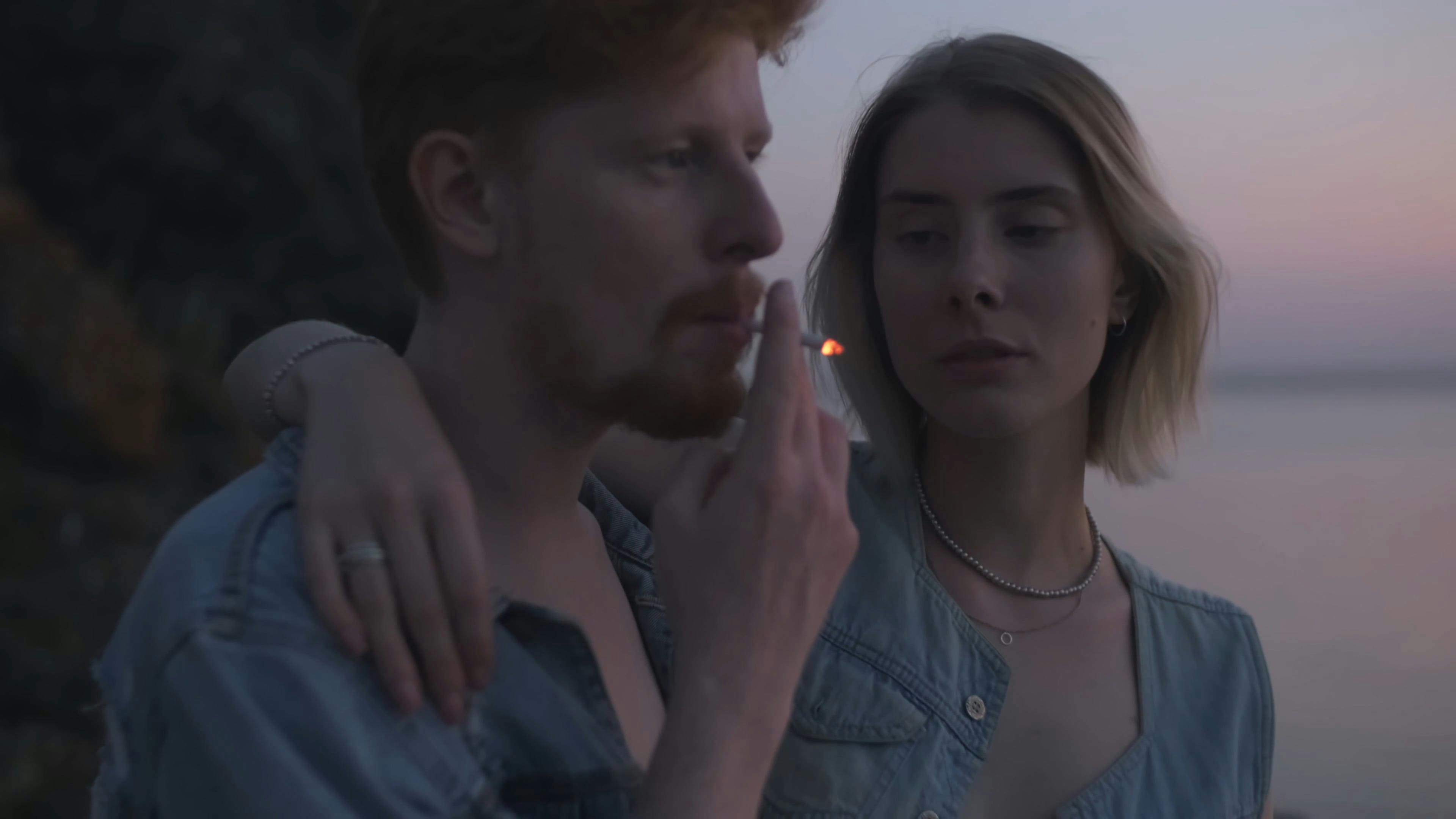 A Couple Sharing a Cigarette Free Stock Video Footage, Royalty-Free 4K & HD  Video Clip