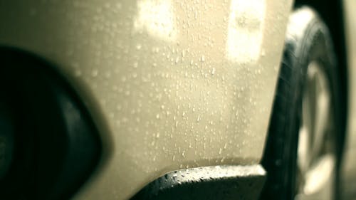 Water Drops on a Car Body