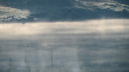 View of a Foggy Lake