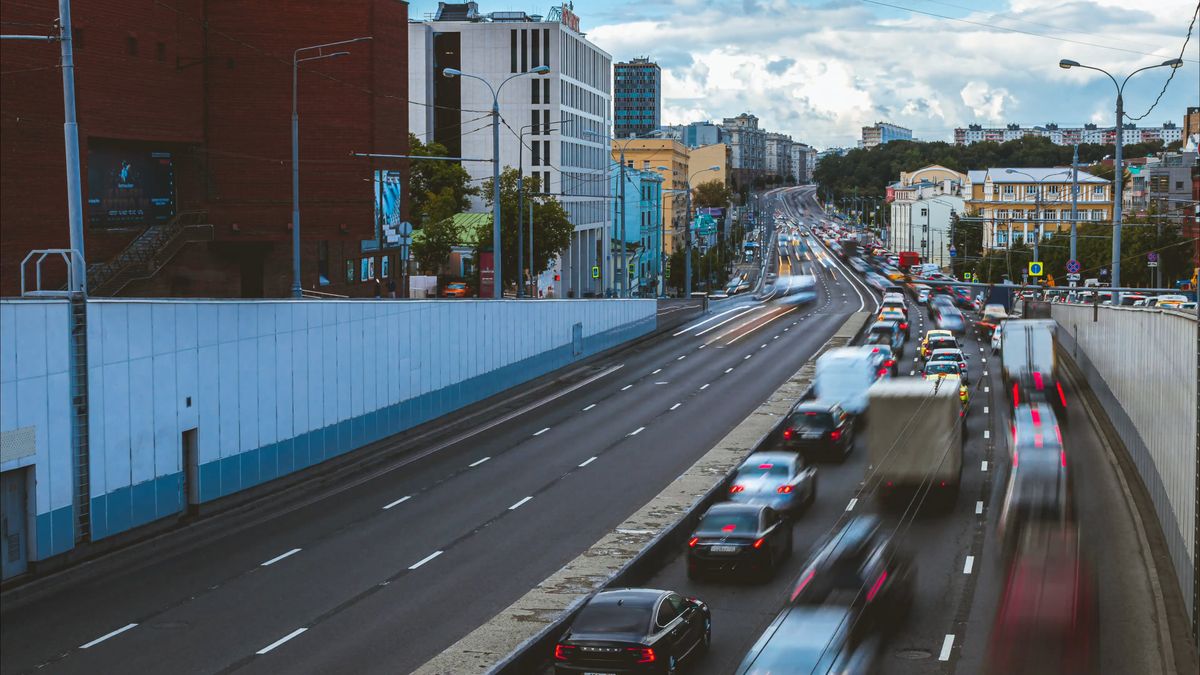 Traffic On An Intersection Road In A City Free Stock Video Footage ...
