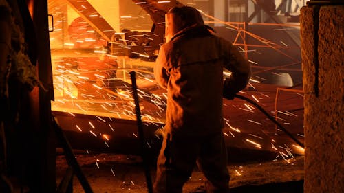 Factory Workers working at Foundry