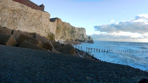 Concrete Cast Tetrapod Used As Sea Wall