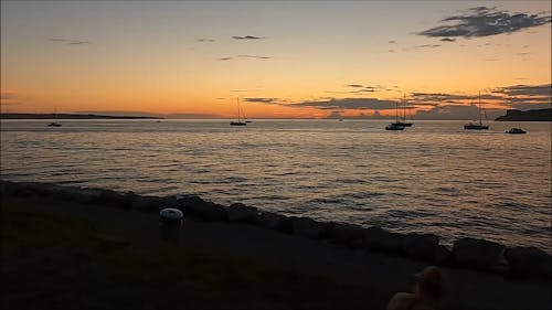 Sunset View from a Beautiful Beachside