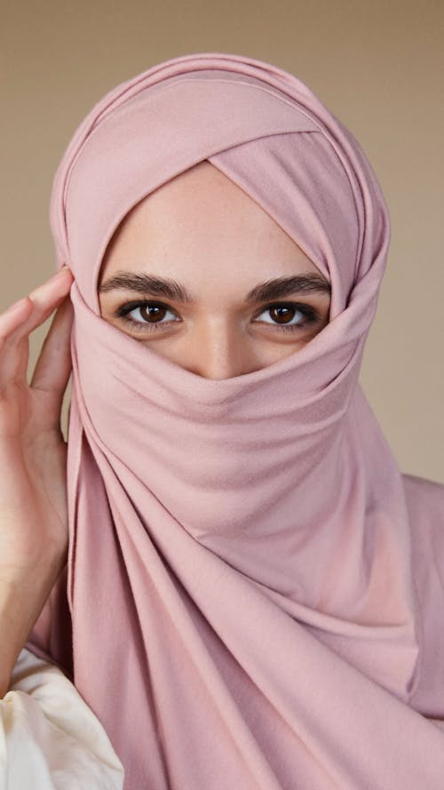 Woman Wearing Pink Hijab