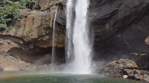 Water Flowing from Waterfalls