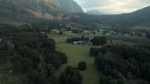 Drone Footage of a Farmland on the Valley