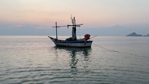 Boat Anchored in the Sea