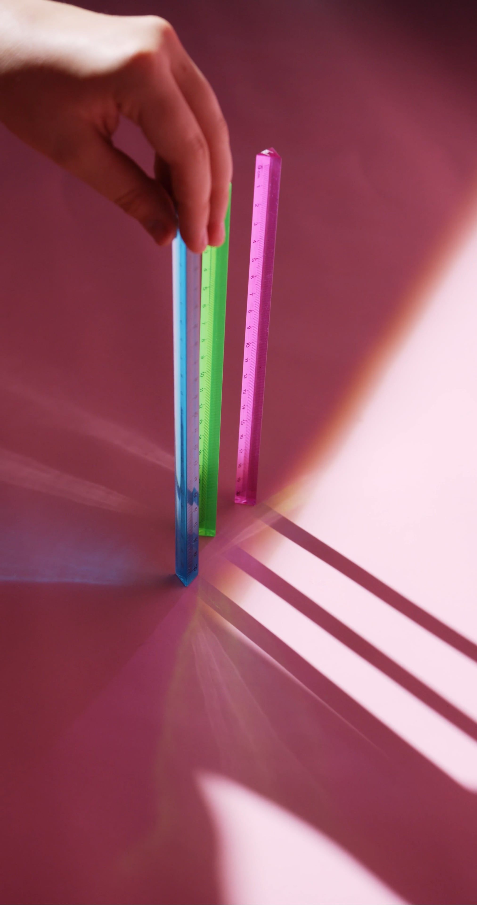 Person Playing with Colorful Glass Rulers Free Stock Video Footage ...