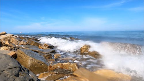 Waves Crashing on the Rocks