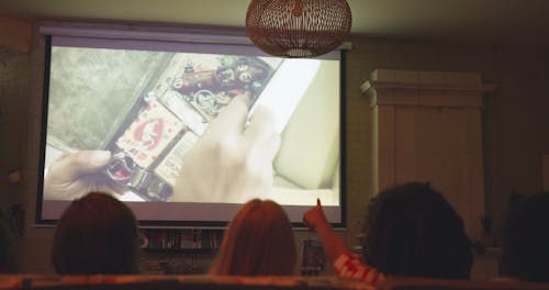 Group of Friends Watching a Movie