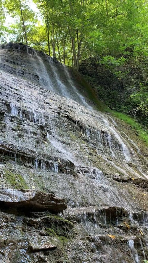Streaming Water from a Waterfalls