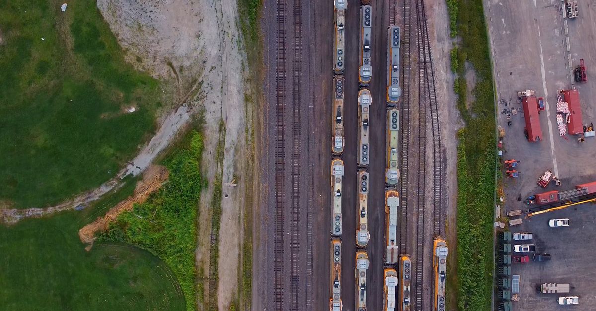 Train View Video Top View of Trains on Railroad Tracks Free Stock Video Footage, Royalty ...