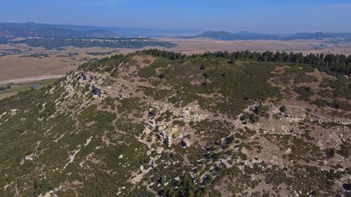 Drone Captured Video of a Town in Mountains