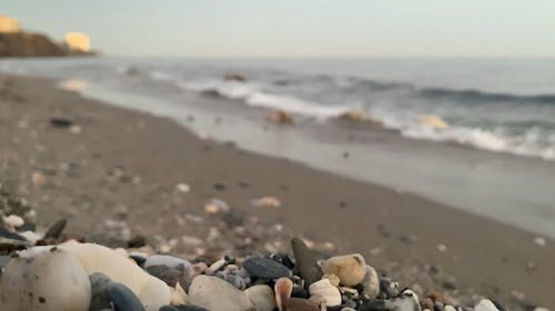 Waves Crashing on Shore