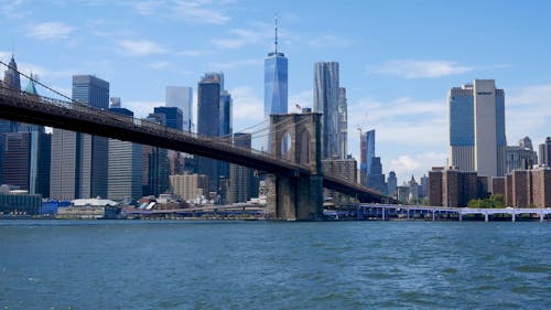 Low Angle Shot of Famous Brooklyn Bridge