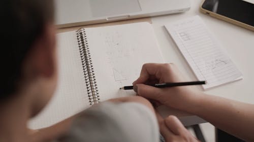 Person Teaching Her Student Mathematics Lesson