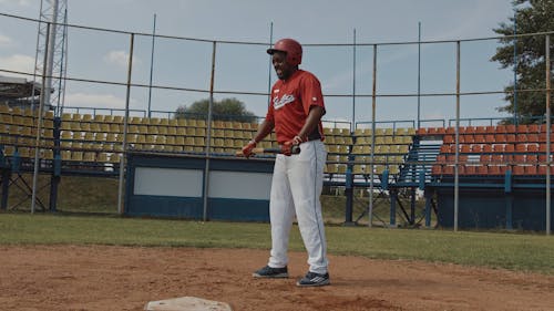 Baseball Player Breaking His Baseball Bat