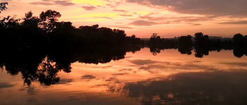 A Dazzling Lake During Sunset