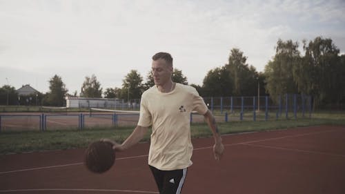 Man Playing Basketball