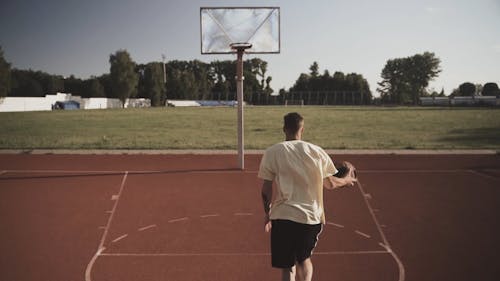 Man Playing Basketball