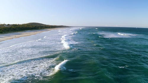 Drone Footage of a Beach During Daytime