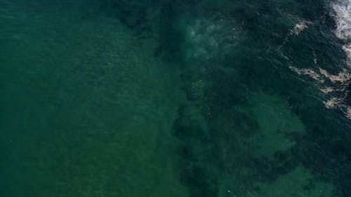 Drone Footage of a Beach Under Blue Sky