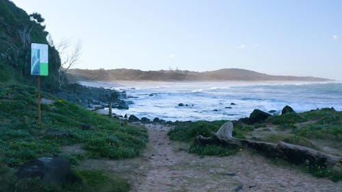 Sea Waves Crashing The Beach