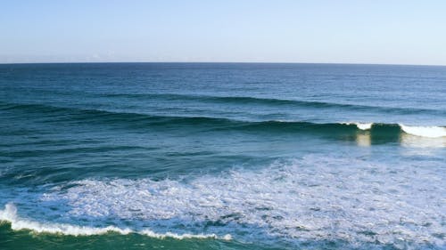 Sea waves Coming to Shore and Returning Back