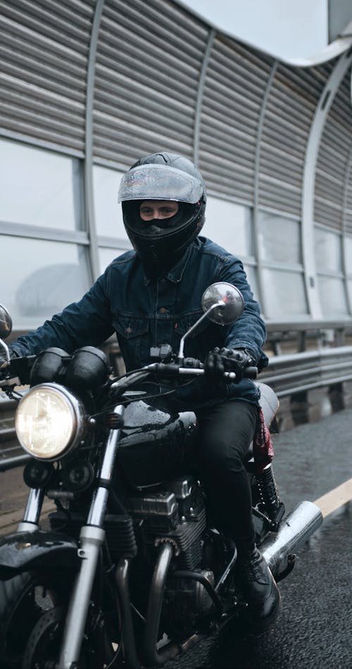 A Man Riding a Motorcycle