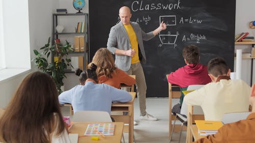 Teacher taking Mathematics Class