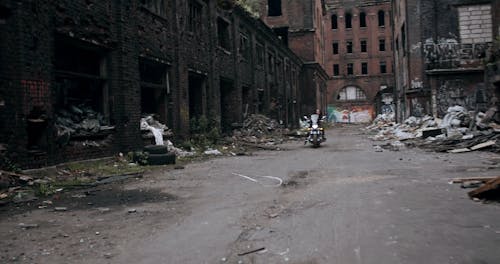 Bike Riding On An Abandoned Property