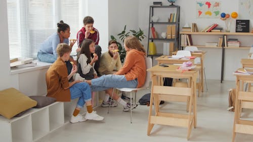 Students Having Their Recess Inside The Classroom