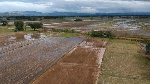 Drone Video of a Fields Ready to be Cultivated