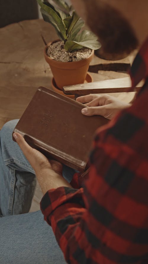 A Man Reading the Bible