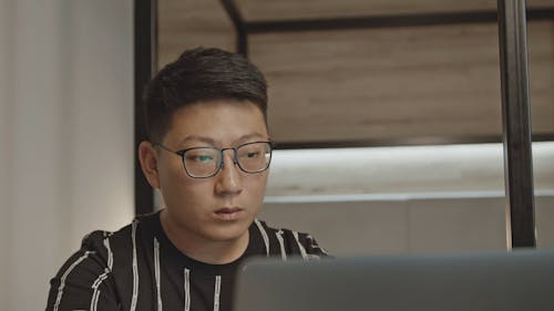 Man in Front of His Laptop