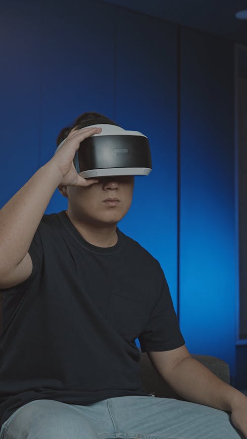 A Person Playing Virtual Reality Game