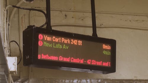 Monitor Board Inside The Subway