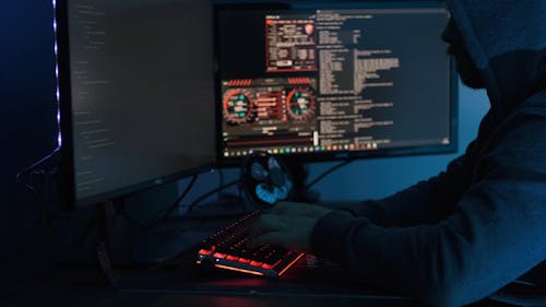 Person Wearing Hoodie While Using Computer